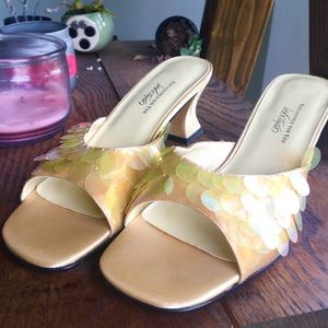 Yellow Lord + Taylor Sequins Heels